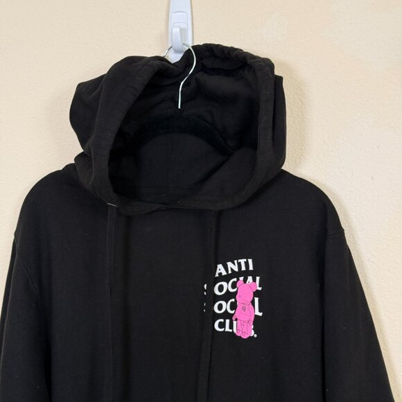 Anti Social Social Club × Medicom Bearbrick Hoodie Black pink - Picture 2 of 6